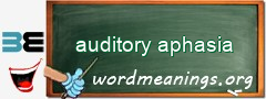 WordMeaning blackboard for auditory aphasia